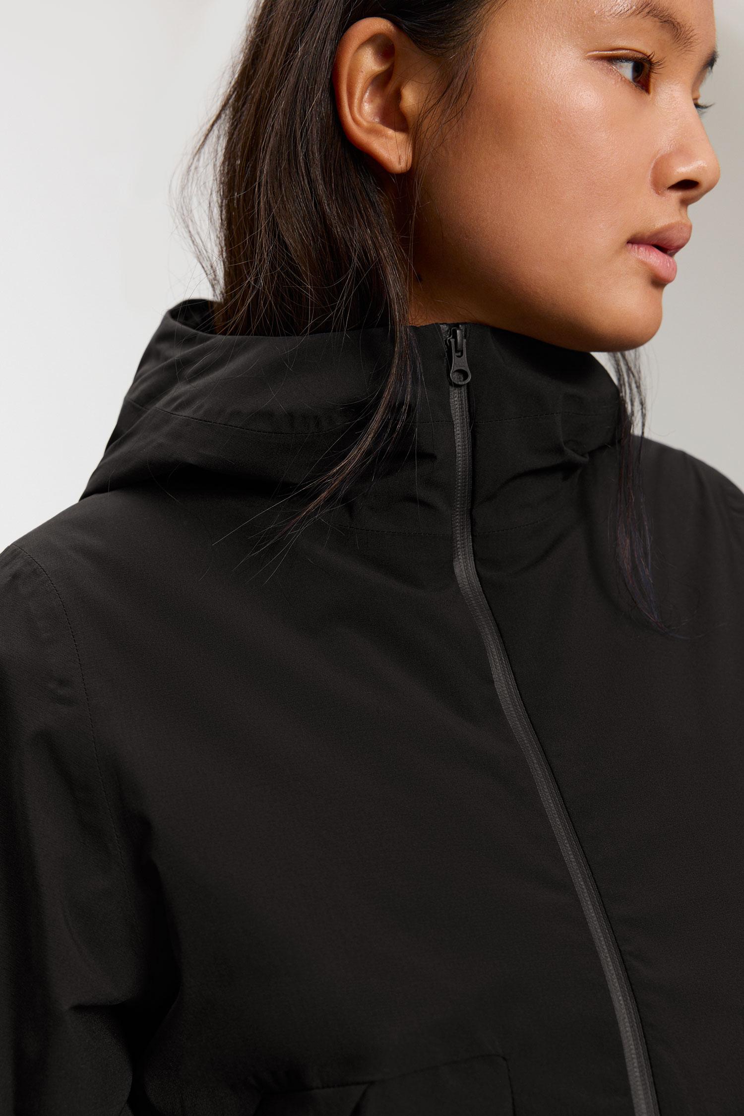 Elvine Disa Black Damen Wasserdichte Jacke Kapuze schwarz